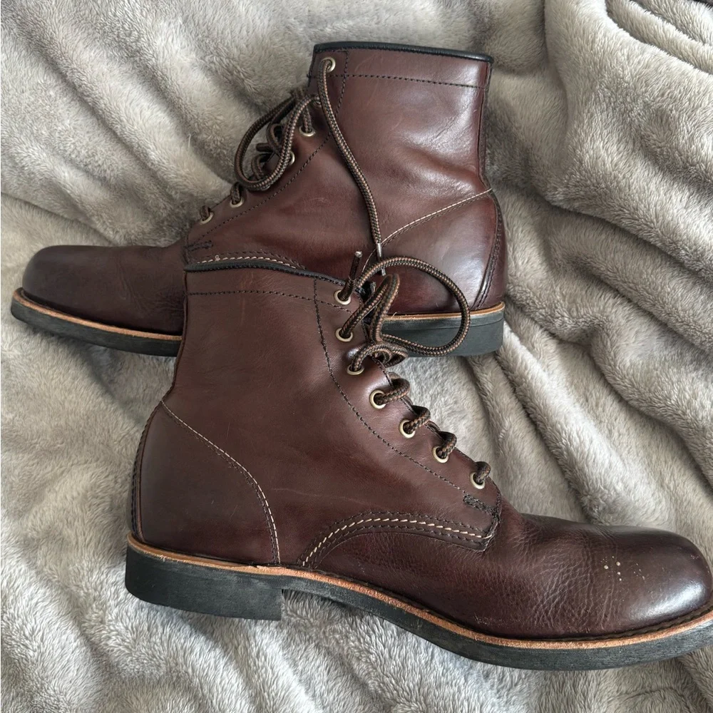 Men’s Frye Arkansas Mid Lace Leather Boots Size 12 - Picture 4 of 8